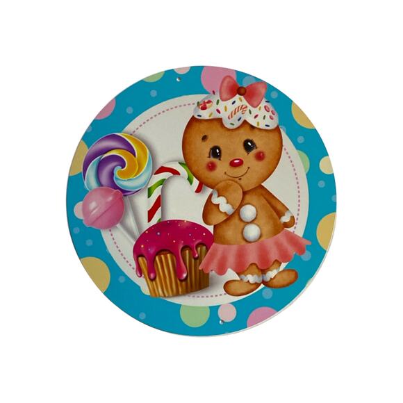 DIY Gingerbread Christmas Wreath Making Kit, Candy Sweets Sign Ribbon Bundle Set - Picture 2 of 4